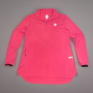 Veil Spark 1/4 Zip Pullover Womens Large Hot Pink Tunic Performance Jacket